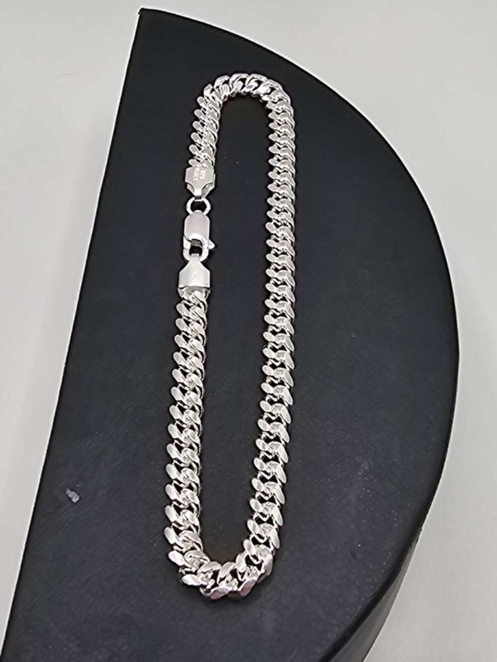 Sterling Silver 925 High Polished Miami Cuban Bracelet 4.9mm 8 inches